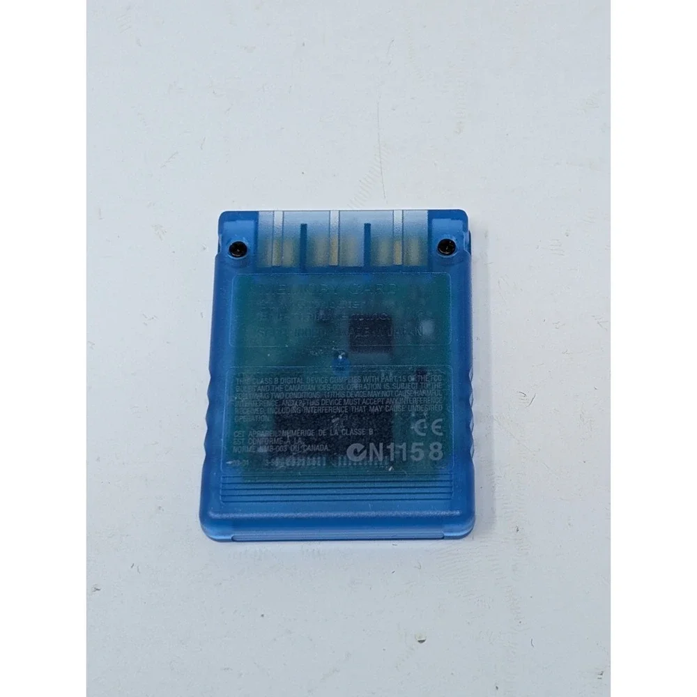 PS2 Memory Card 8MB Clear Blue OEM SCPH-10020 Sony Playstation 2 AUTHENTIC